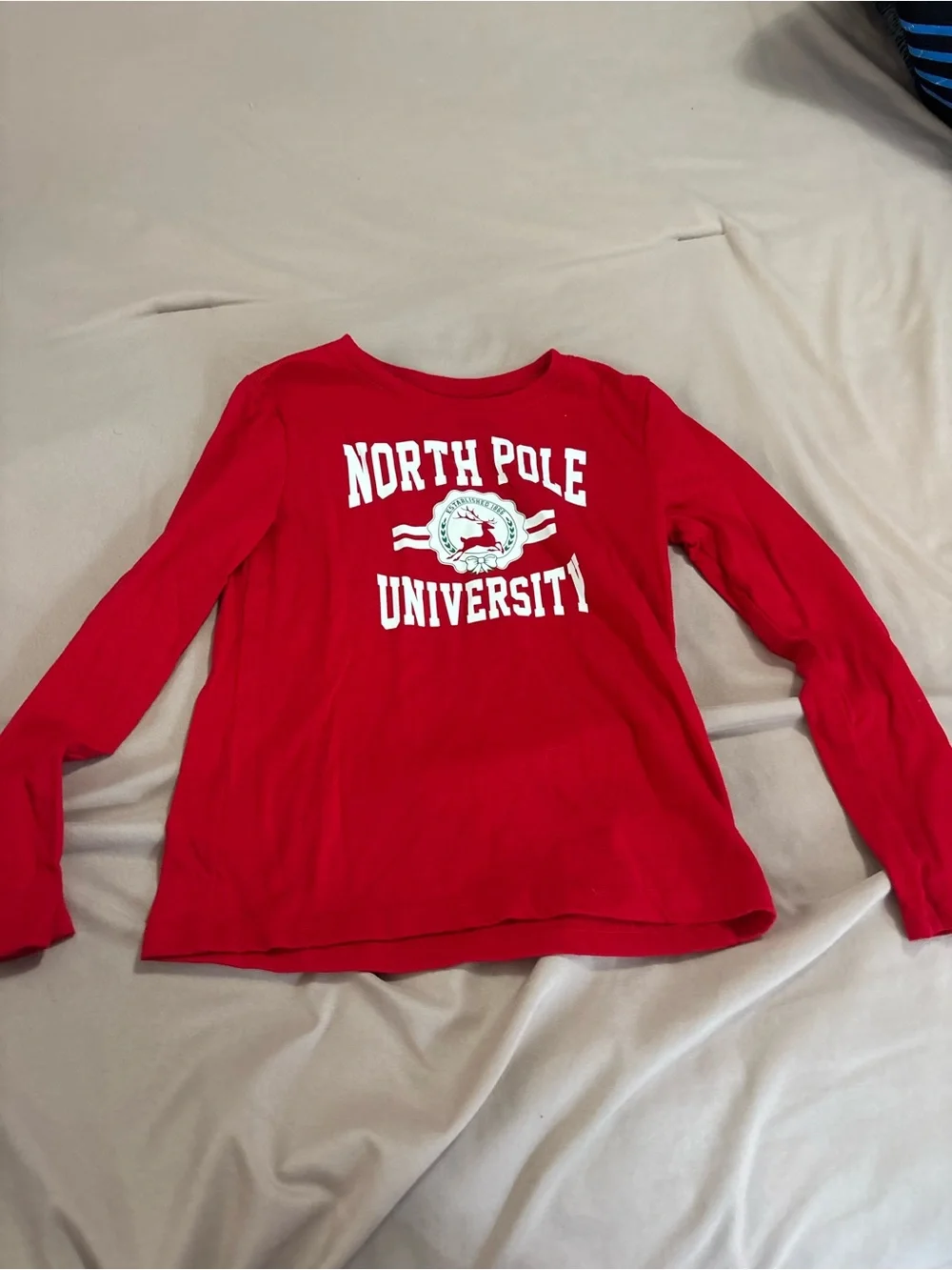 North Pole University Red Long Sleeve Tee